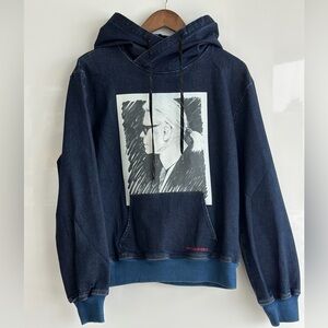 Karl Lagerfeld Men's Blue Graphic Hoodie